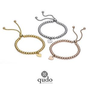 Qudo heart S. Steel bracelet
